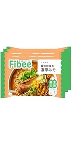 Amazon.co.jp: ミツカン Fibee ラーメン 香味野菜と濃厚みそ 4食